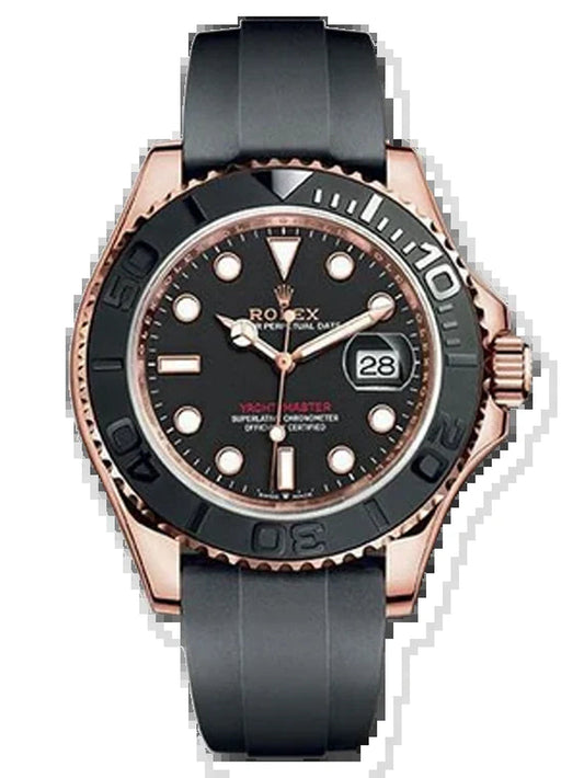 Rolex Yacht-Master 126655 18K Everose Gold on Oysterflex Strap