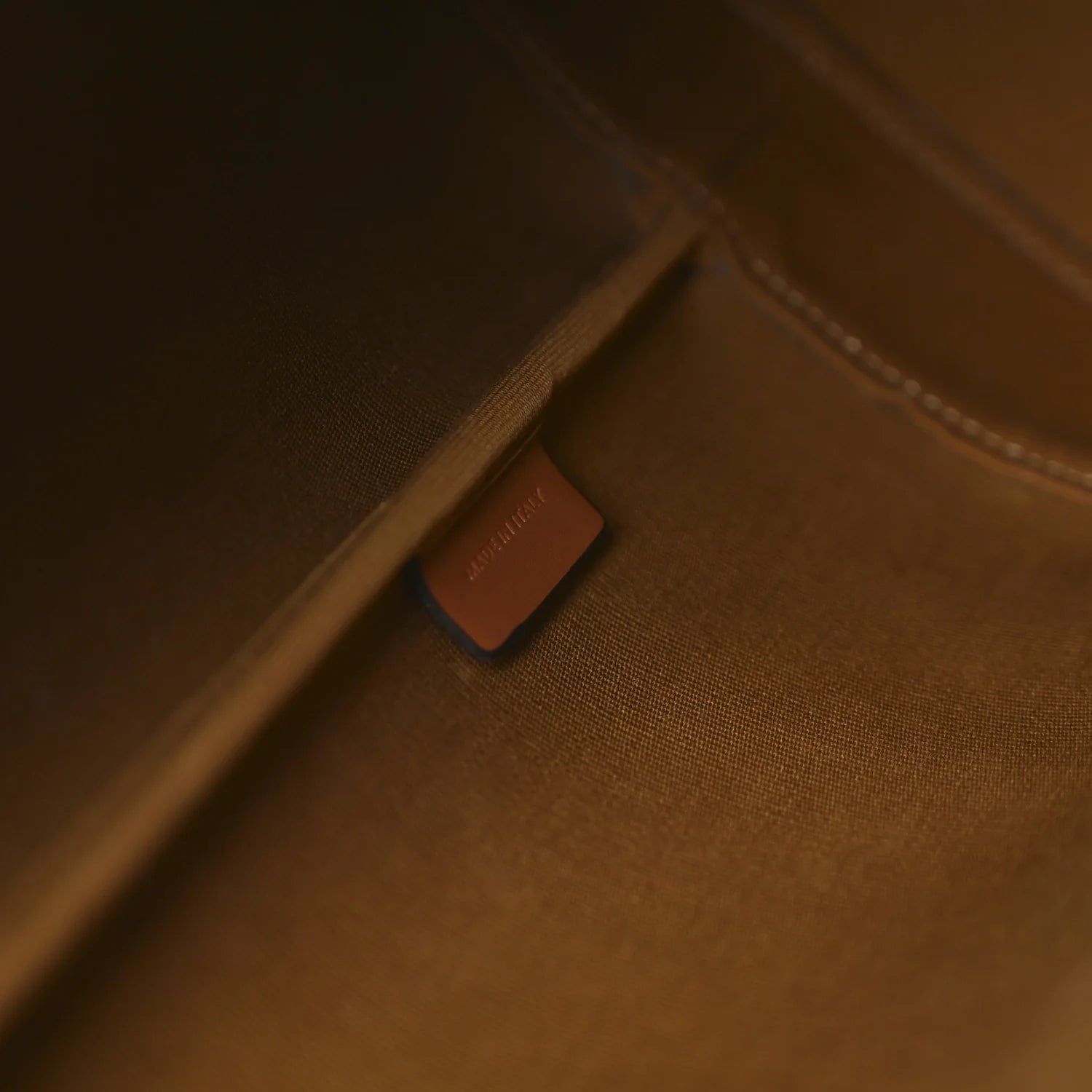 Triomphe Canvas Calfskin Medium Bucket Bag Tan