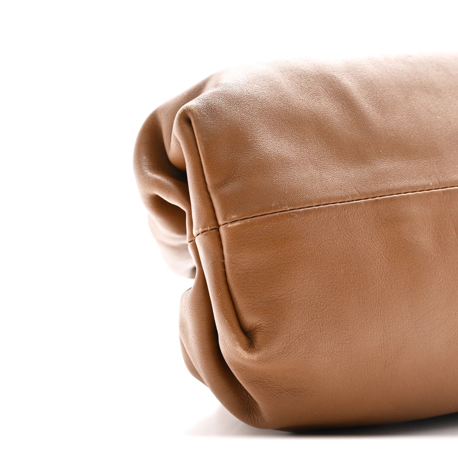 Smooth Butter Calf the Pouch Oversized Clutch Cammello