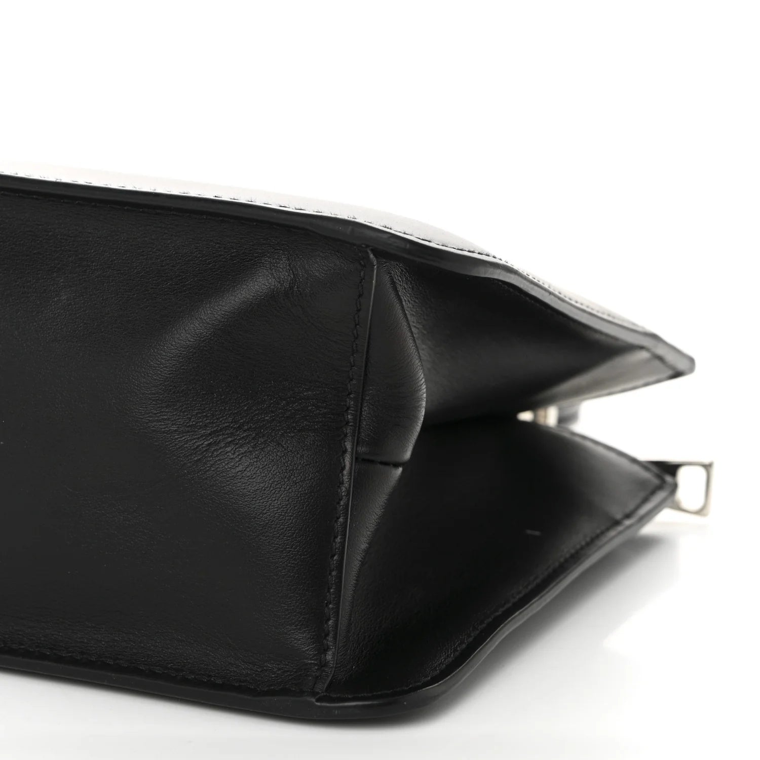 City Calf Double Zip Shoulder Bag Black