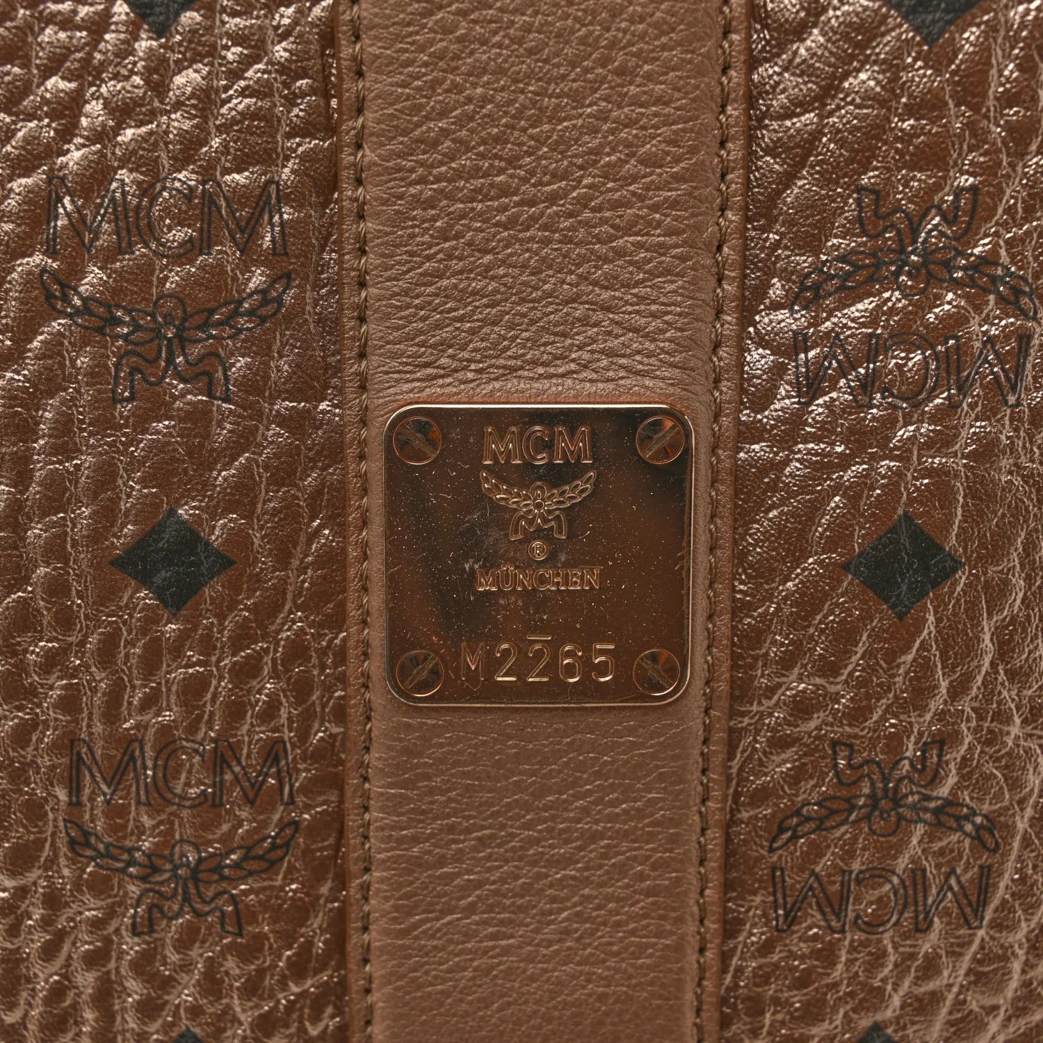 Metallic Visetos Medium Liz Reversible Shopper Tote Champagne Gold