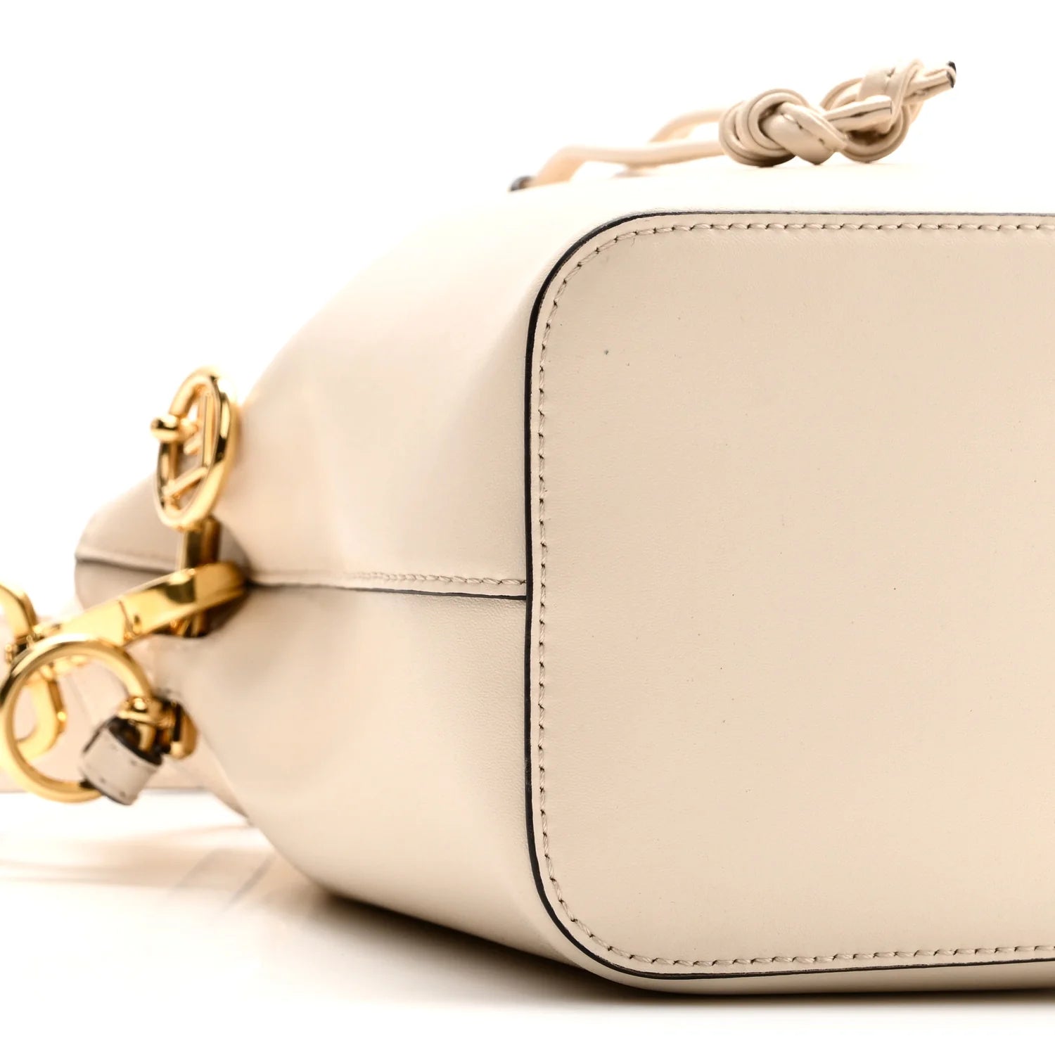 Vitello Cruise F Is  Mini Mon Tresor Bucket Bag White Ice