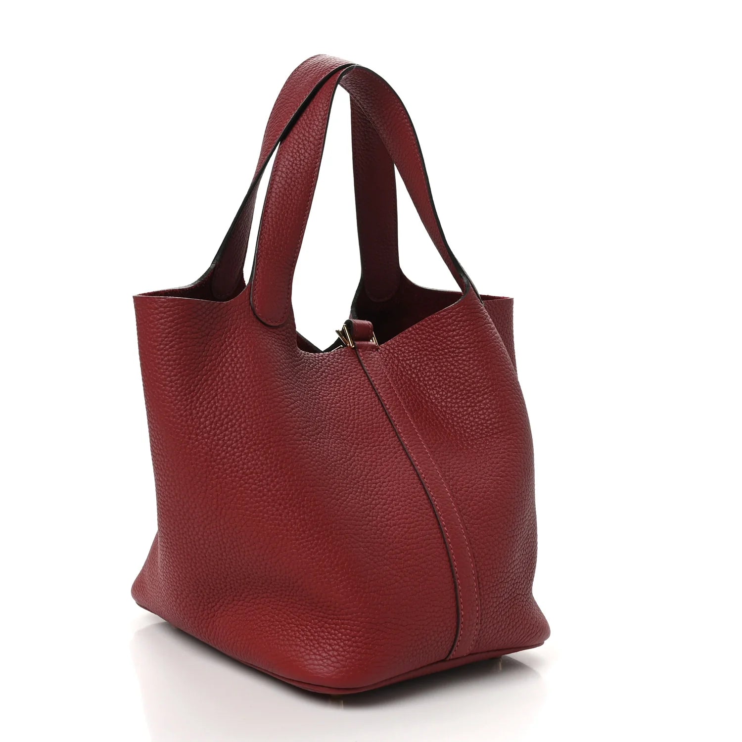 Taurillon Clemence Picotin Lock 22 MM Rouge H