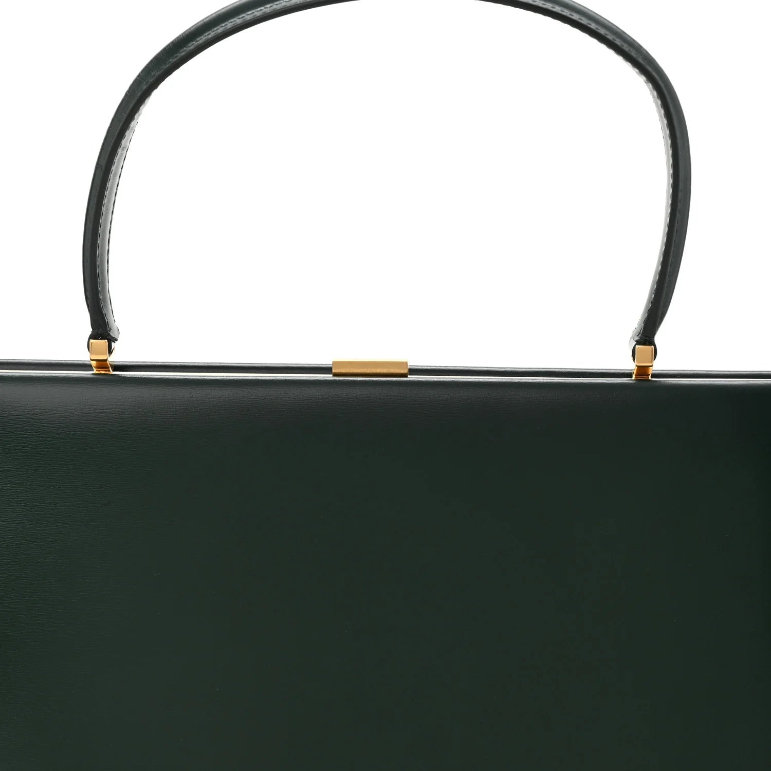 Patina Box Calfskin Medium Clasp Bag Dark Green