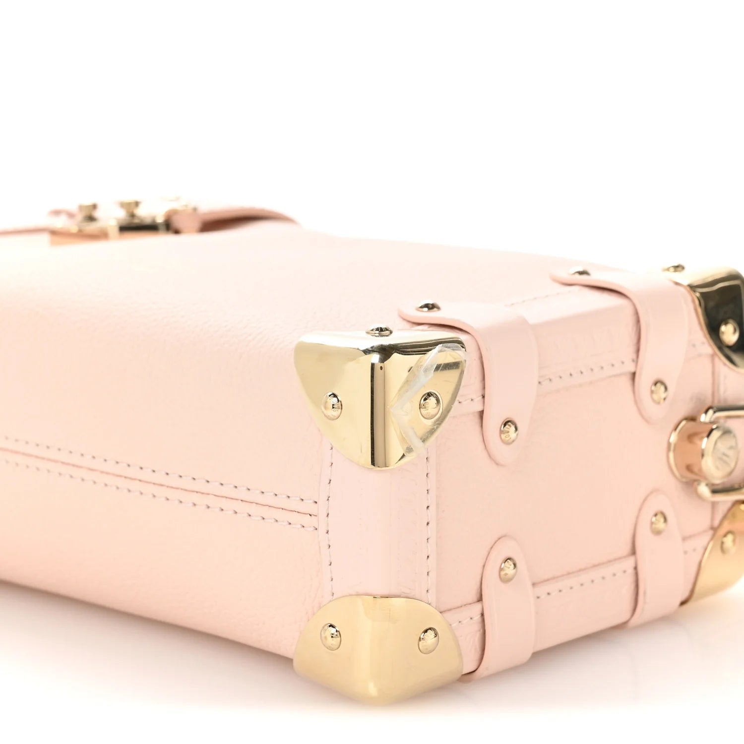 Grained Calfskin Side Trunk PM Pink Pearl