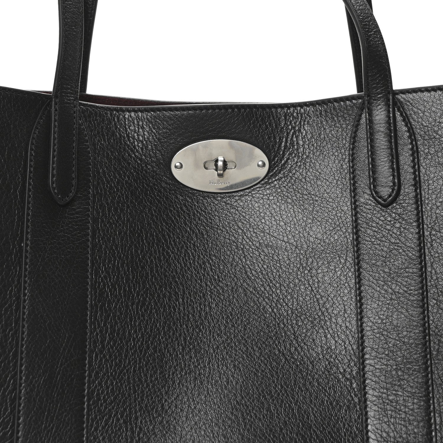 High Shine Grain Bayswater Tote Black