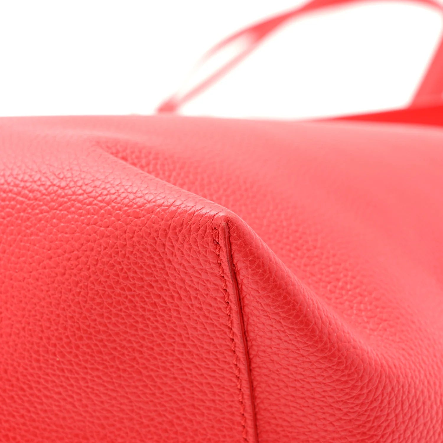 Grained Calfskin Skull Open Shopper Tote Red