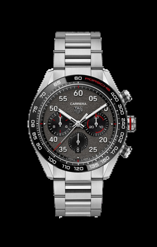 Unworn  Carrera Chronograph X Porsche, Stainless Steel, 44Mm, Ref# CBN2A1F.BA0643, Box & Papers