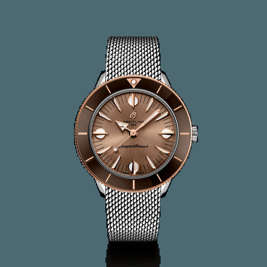 Superocean Heritage '57 Highlands, 38Mm, Stainless Steel and 18K Red Gold, Ref# U10340E31A1A1, Unworn 2024