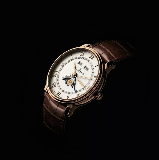 Unworn  Villeret Ultra Slim Moonphase and Complete Calender, 18K Red Gold, 40 Mm, Ref# 6654-3642-55B, Box and Papers