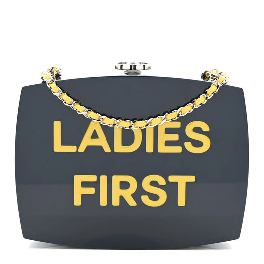 Plexiglass Evening in the Street 5X5=Cc Small Clutch Dark Blue