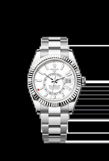 Sky-Dweller, 42Mm, Oystersteel and 18K White Gold, White, Oyster, Ref# 336934-0003