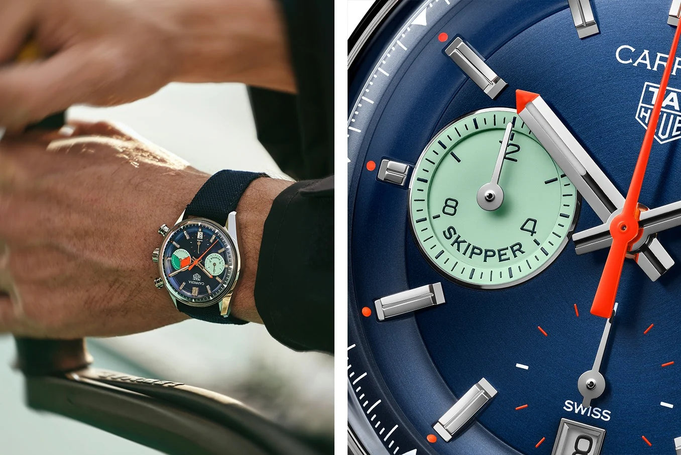 Unworn  Carrera Chronograph Skipper, Stainless Steel, 39Mm, Ref# CBS2213.FN6002, Box & Papers