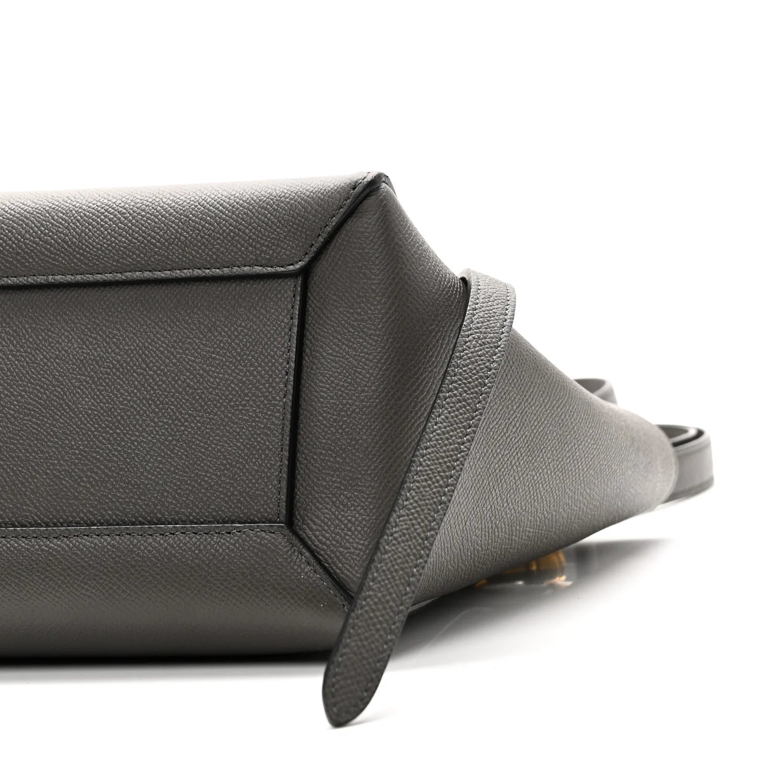 Grained Calfskin Micro Belt Bag Grey
