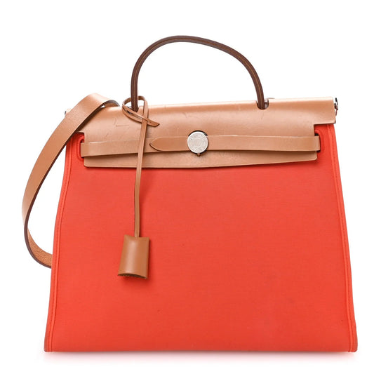 Vache Hunter Toile Herbag Zip 31 PM Capucine Fauve