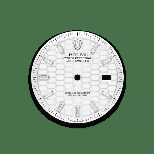 Unworn 2025,  Land-Dweller 36, 18K Everose Gold and Diamonds, Intense White Dial, Flat Jubilee, Ref# 127285Tbr-0002, Box and Papers