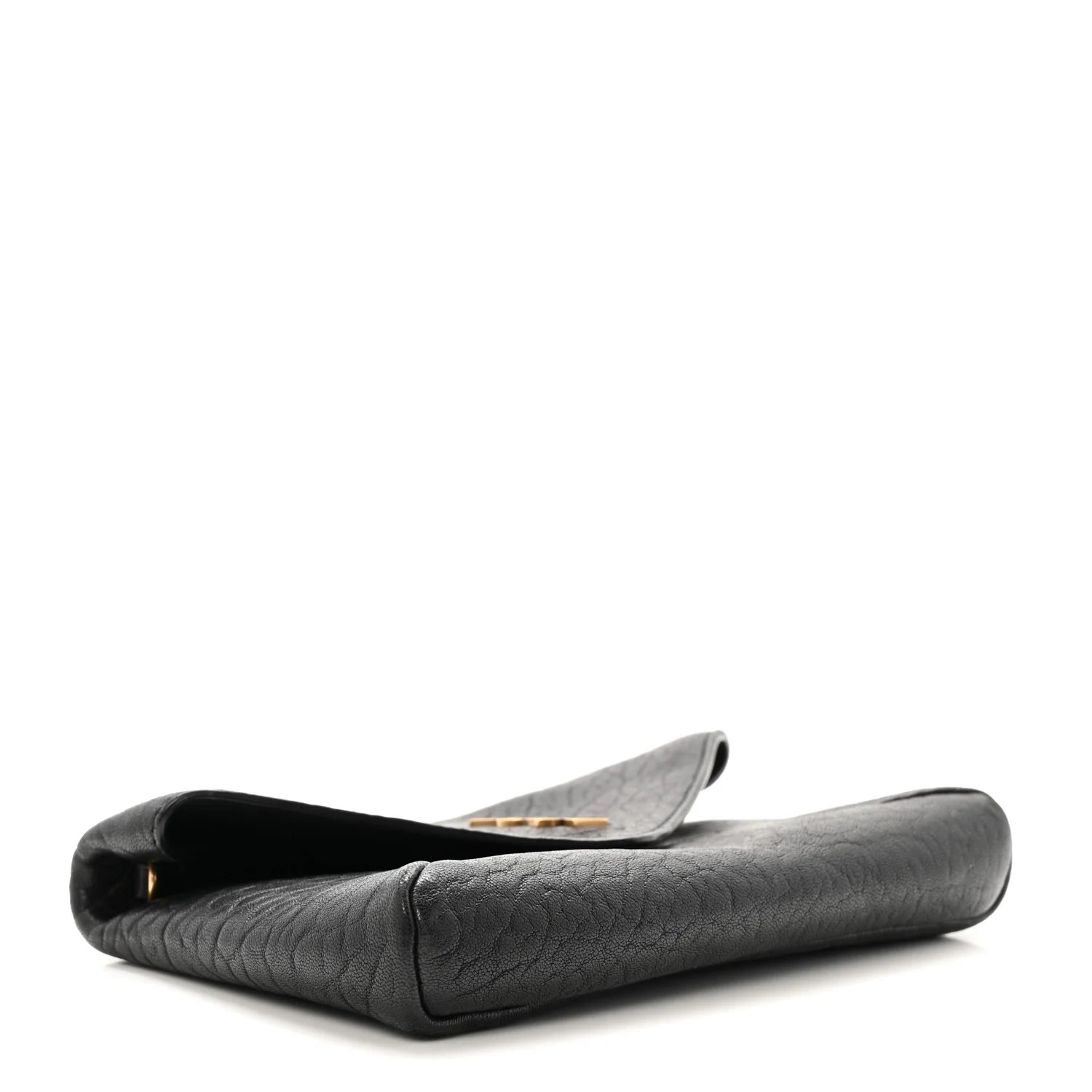 Grained Lambskin Small Cassandre Chain Pouch Black