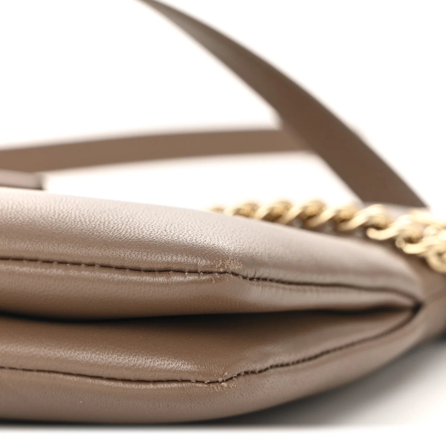 Supple Lambskin Small Faye Soft Zippered Shoulder Bag Neutral