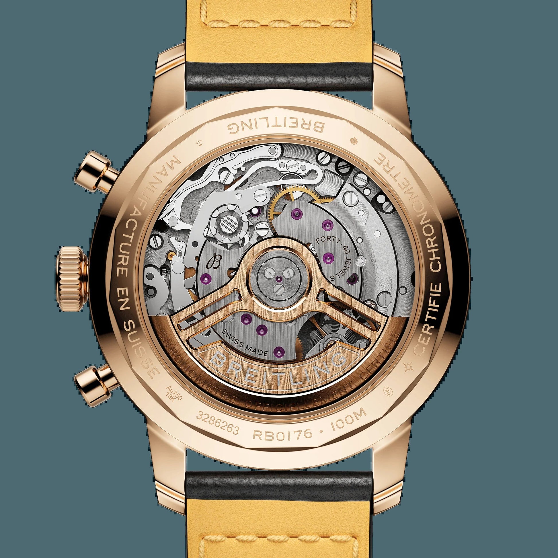 Top Time B01, 18K Red Gold, 41Mm, Ref# RB01761A1Q1X1, Unworn 2024