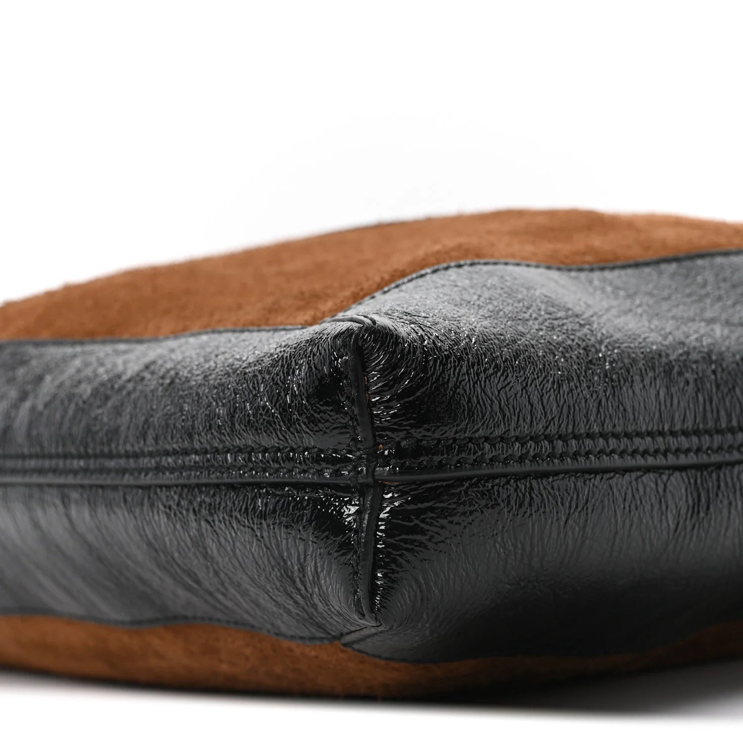 Suede Large Ophidia Vertical Shopping Tote Chestnut