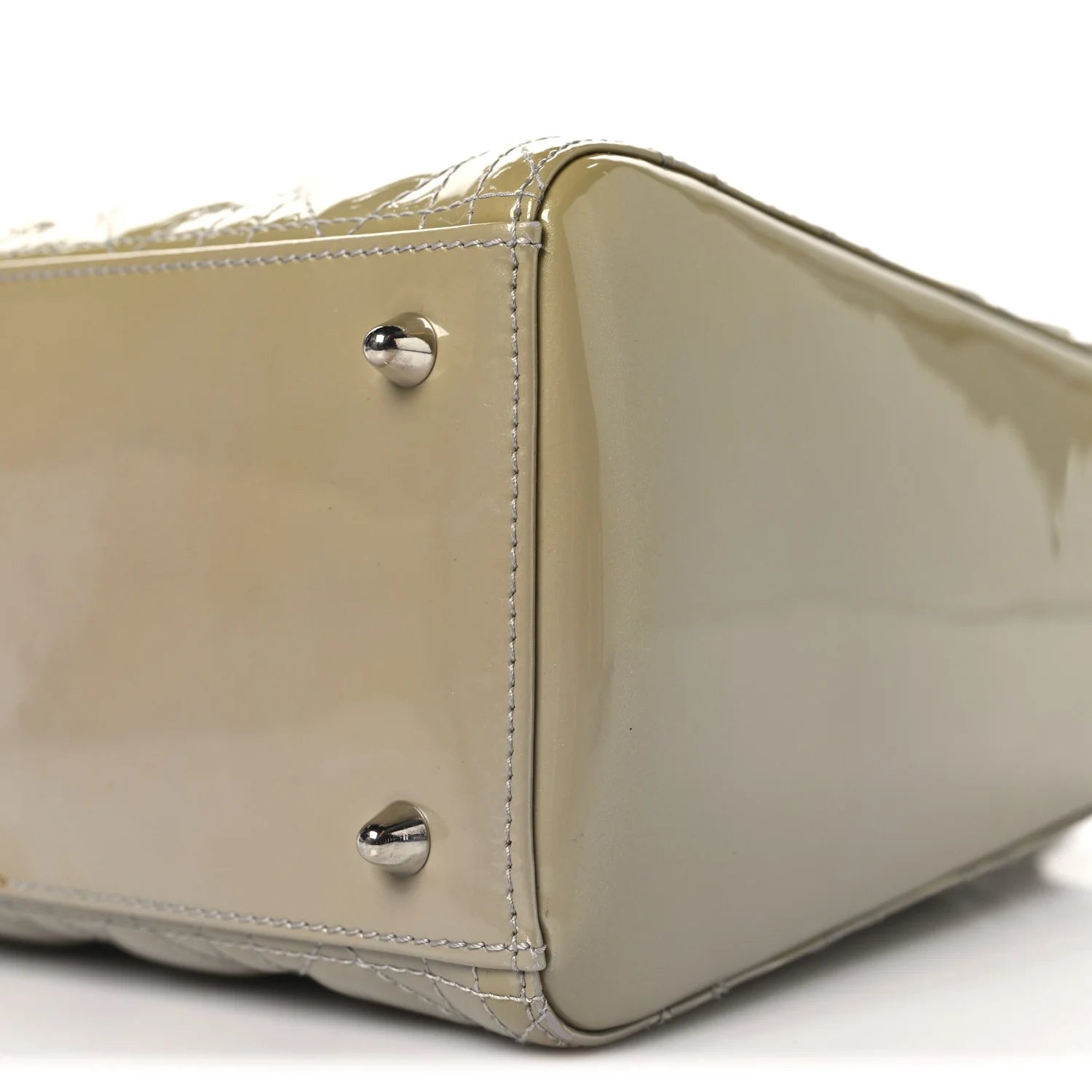 Patent Cannage Medium Lady Dior Grey