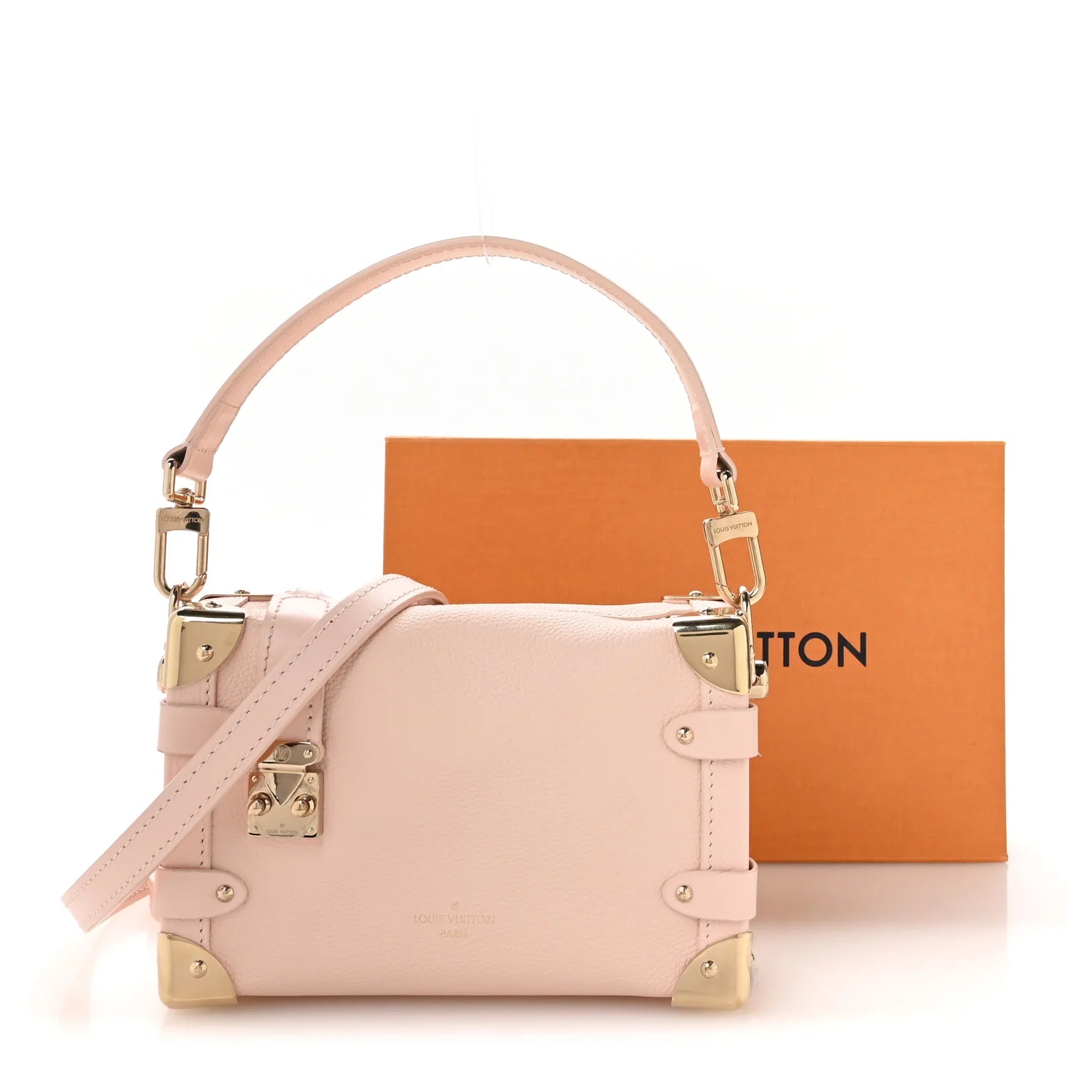 Grained Calfskin Side Trunk PM Pink Pearl