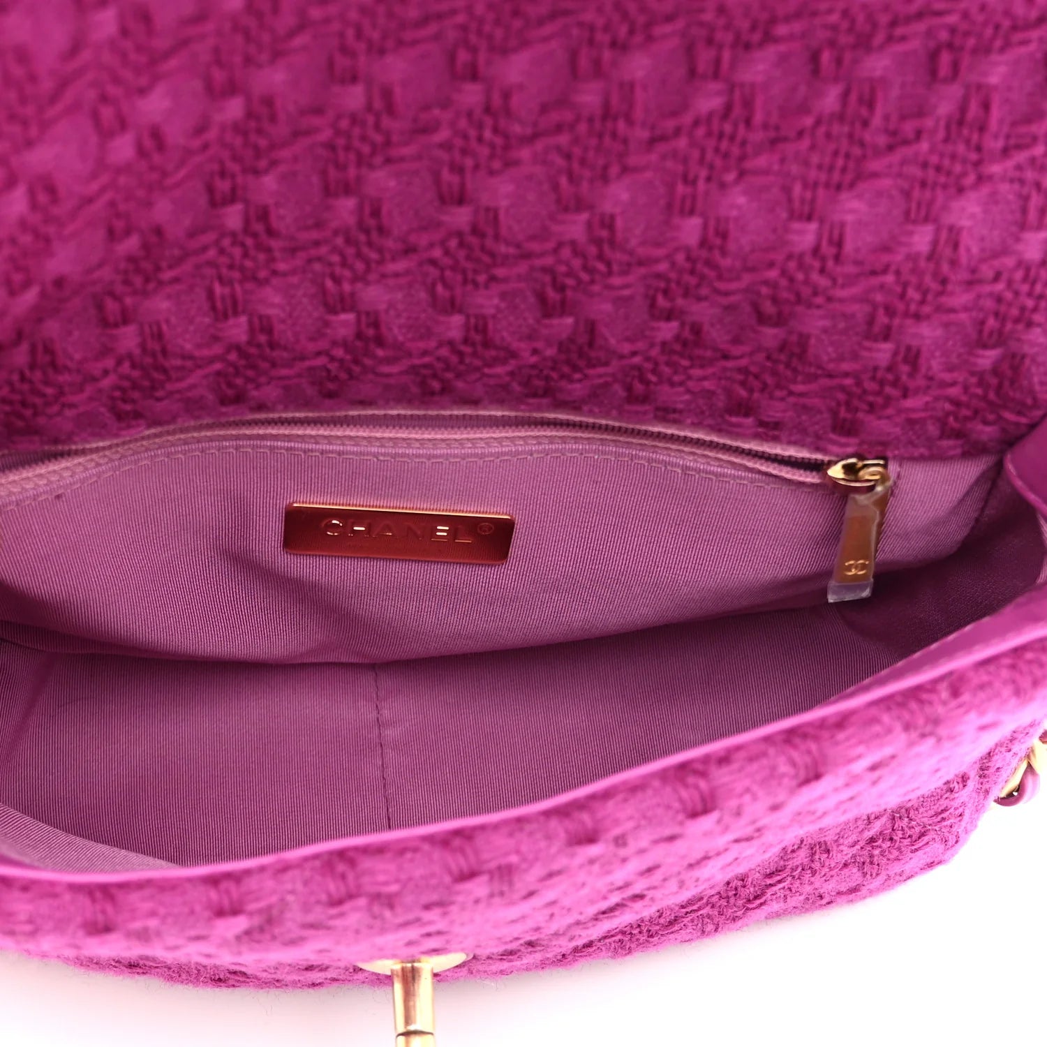 Tweed Quilted Medium  19 Flap Magenta