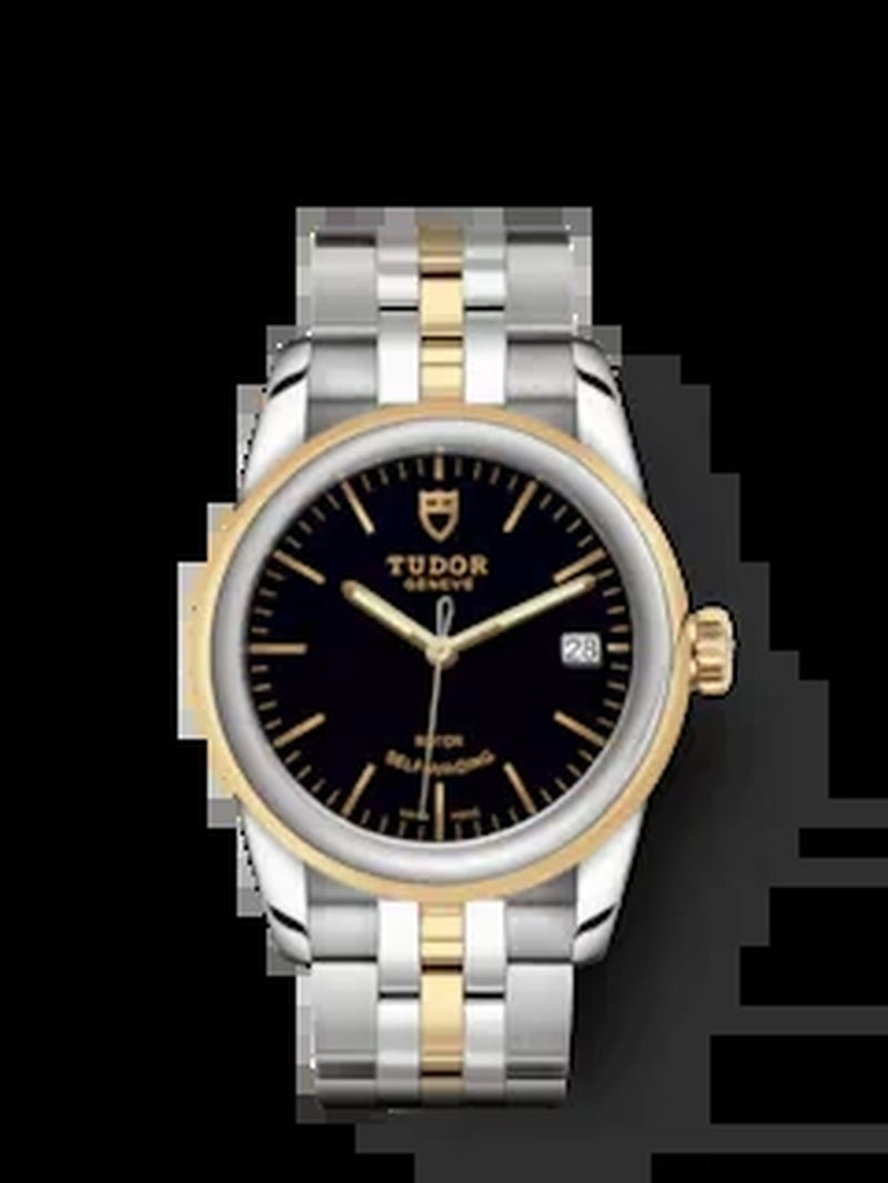 Glamour Date, Stainless Steel and 18K Yellow Gold, 36Mm, Ref# M55003-0007
