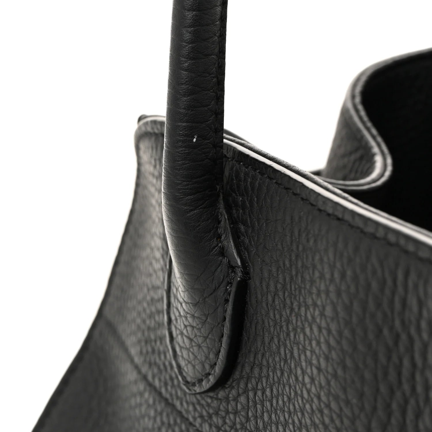 Grained Calfskin Soft Margaux 10 Bag Black