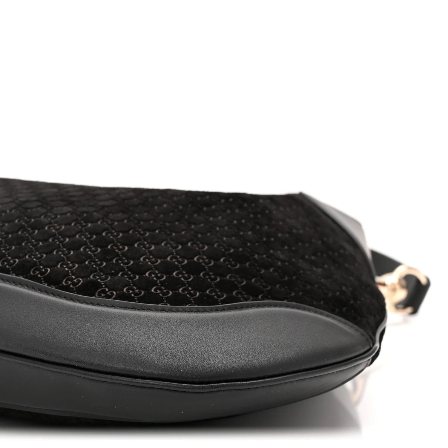 Suede Micro GG Calfskin B Medium Shoulder Bag Arabella Black