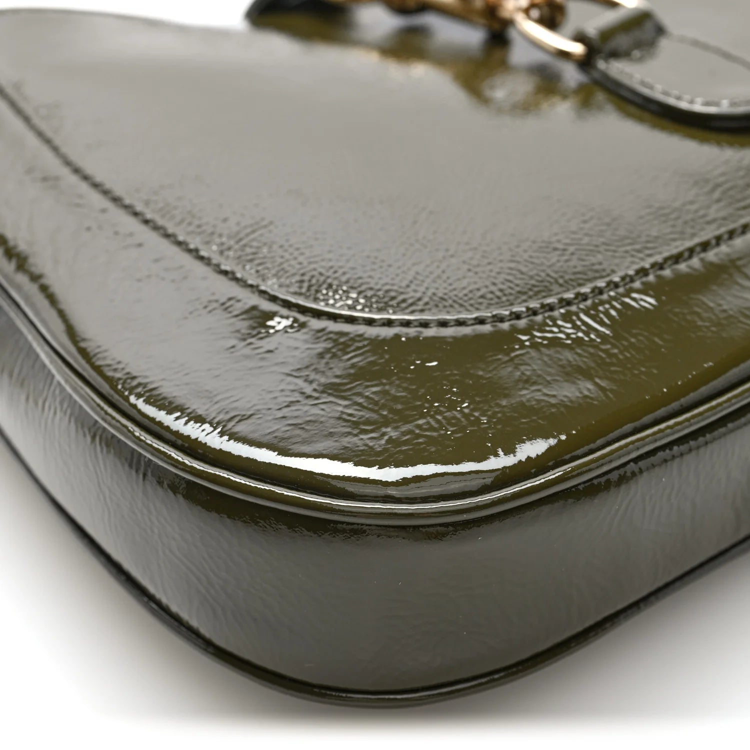 Patent Calfskin Small Jackie Shoulder Bag Luscious Green