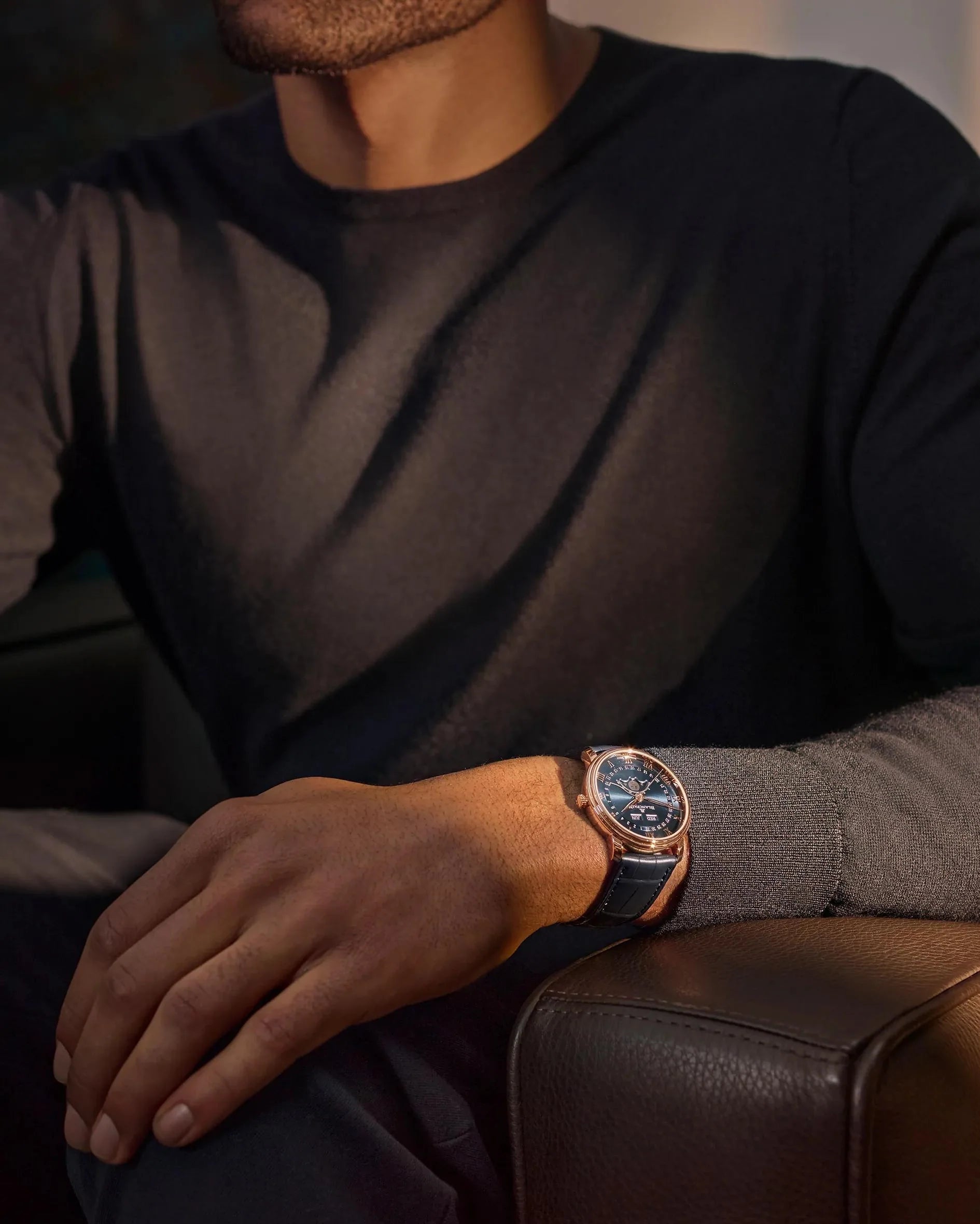 Unworn  Villeret Ultra Slim Moonphase and Complete Calender, 18K Red Gold, 40 Mm, Ref# 6654-3640-55B, Box and Papers