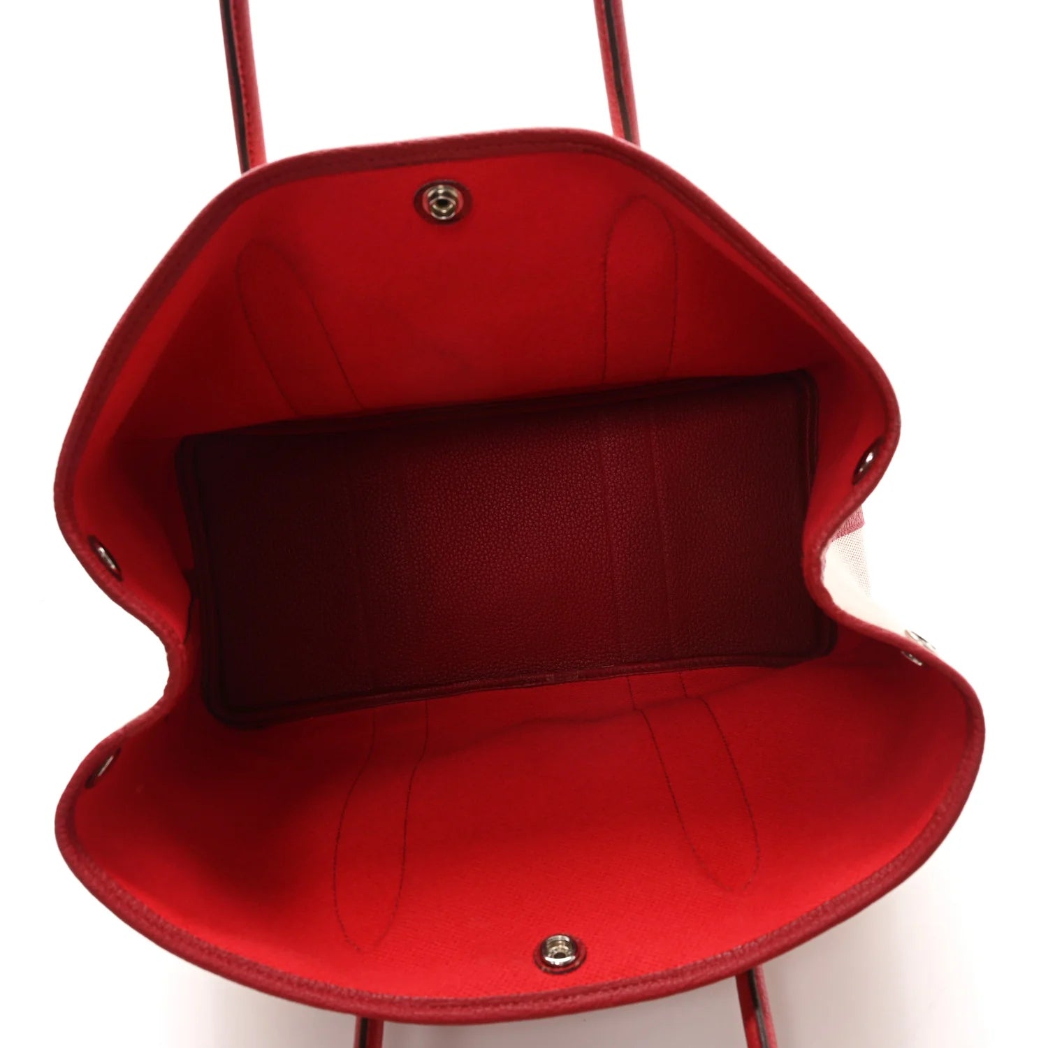 Twill H Negonda Garden Party Tote 36 MM Ecru Rouge Piment