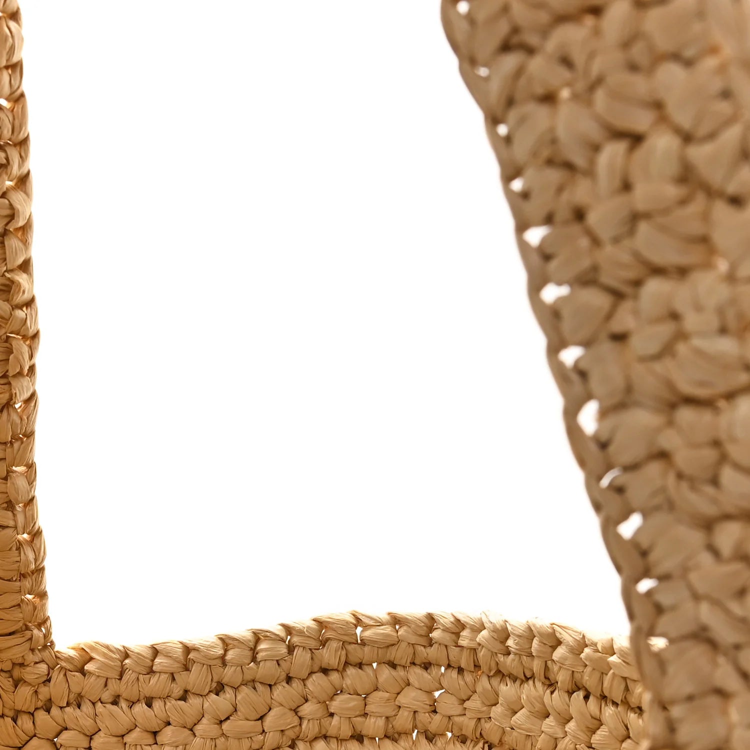 Raffia V Shoulder Bag