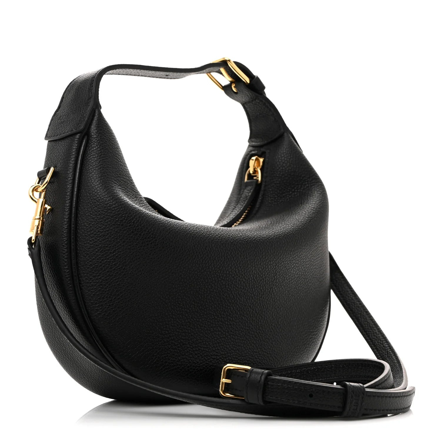 Supple Grained Calfskin Teen Lulu Shoulder Bag Black