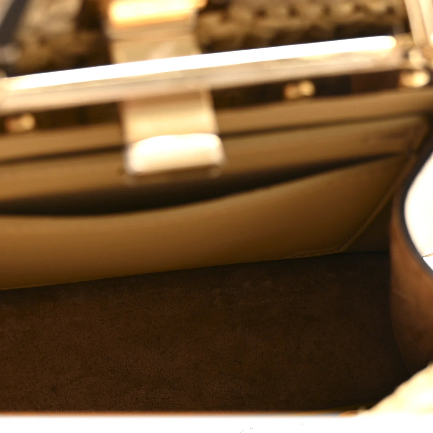 Paglia Vitello King Nappa Woven Petite Peekaboo I SEE U Satchel Sahara