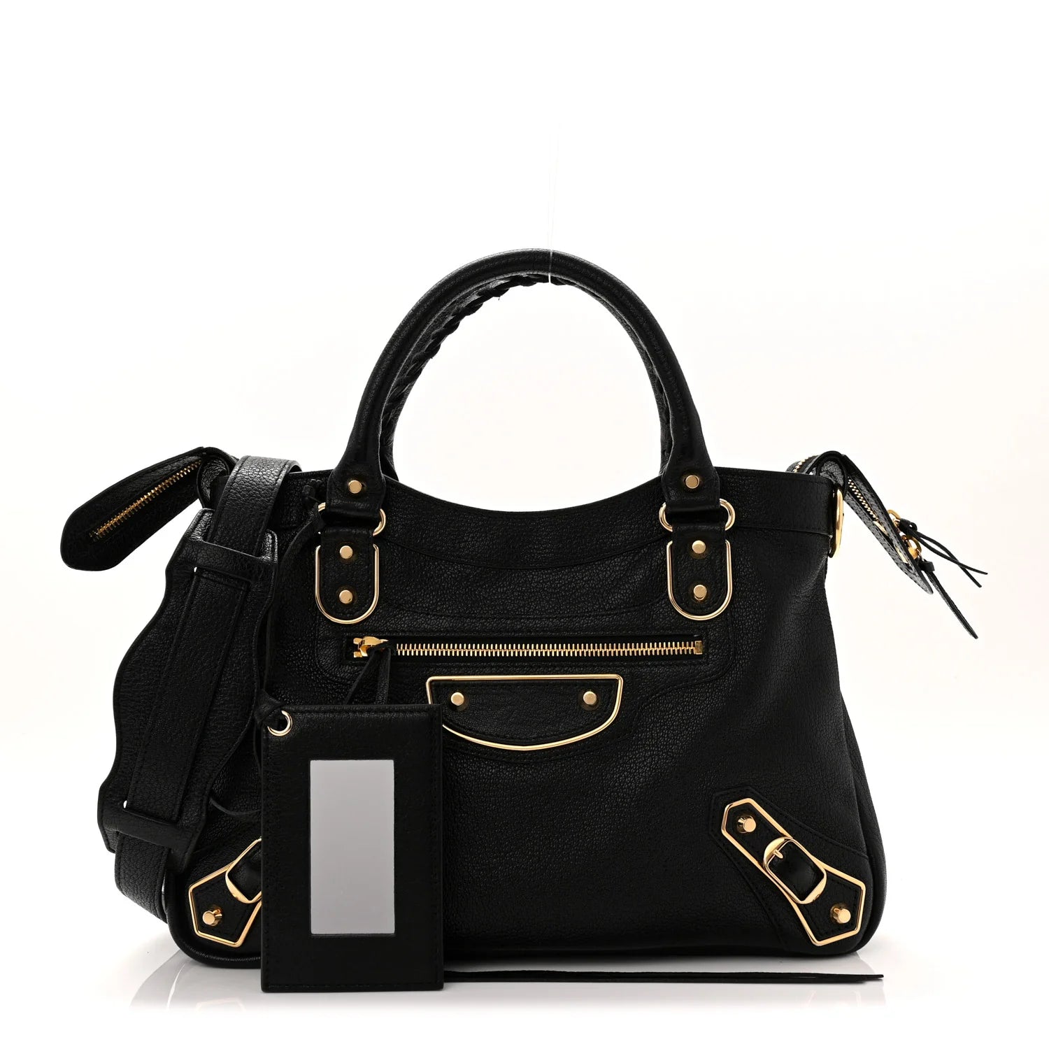 Chevre Gold Metallic Edge Hardware Town Black