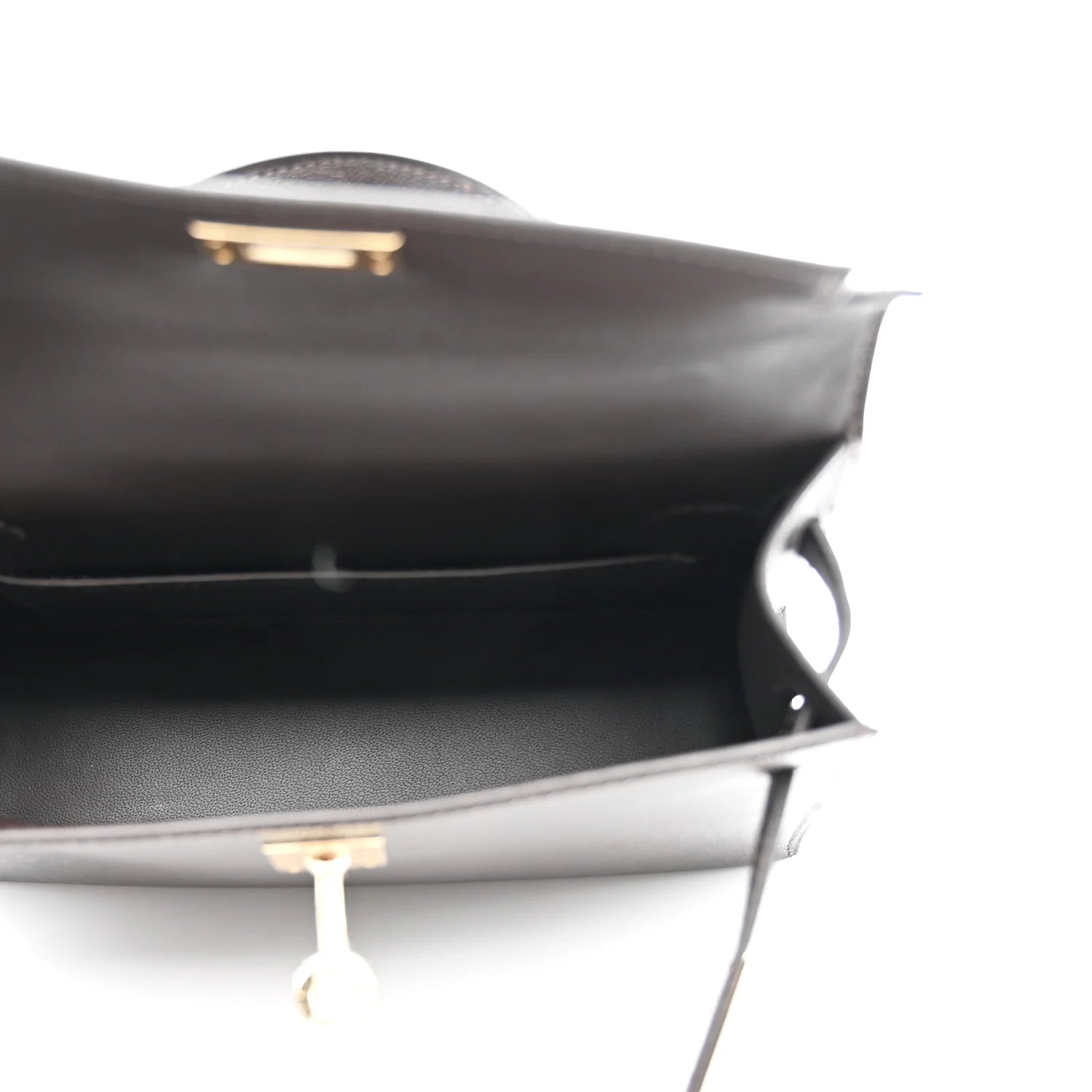 Madame Calfskin Mini Kelly Sellier 20 Bai Brun