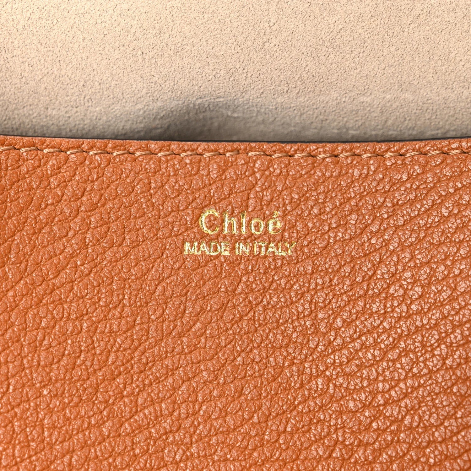 Grained Lambskin Mini Drew Shoulder Bag Caramel