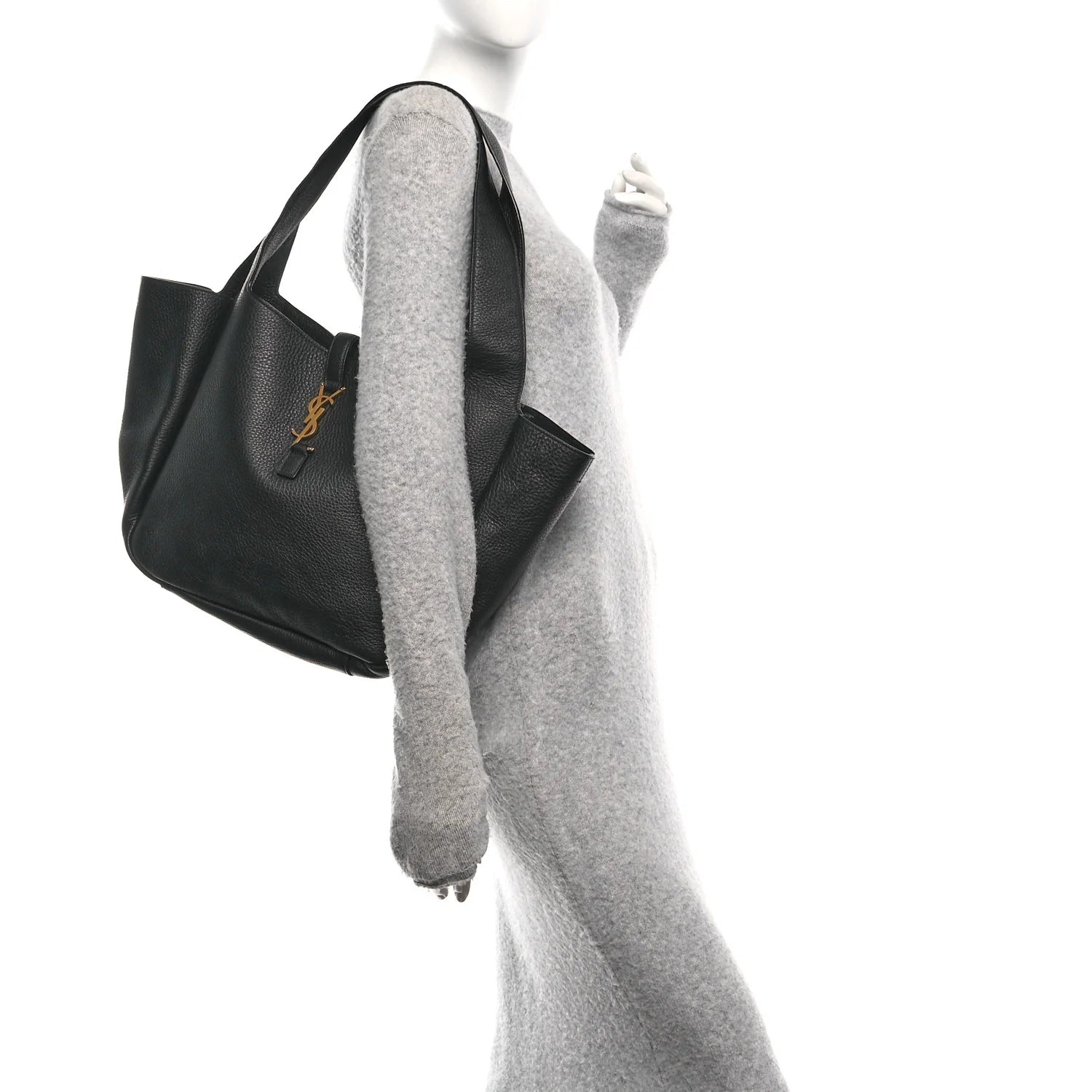 Grained Deerskin Bea Tote Black