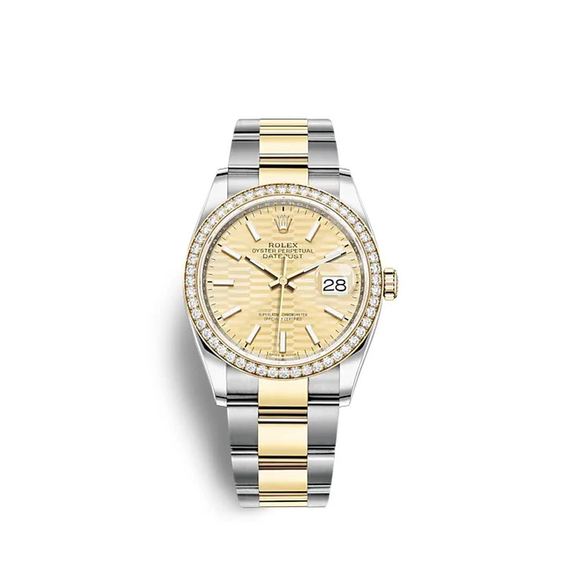 Datejust 36 Oystersteel and Yellow Gold Ref# 126283RBR-0026
