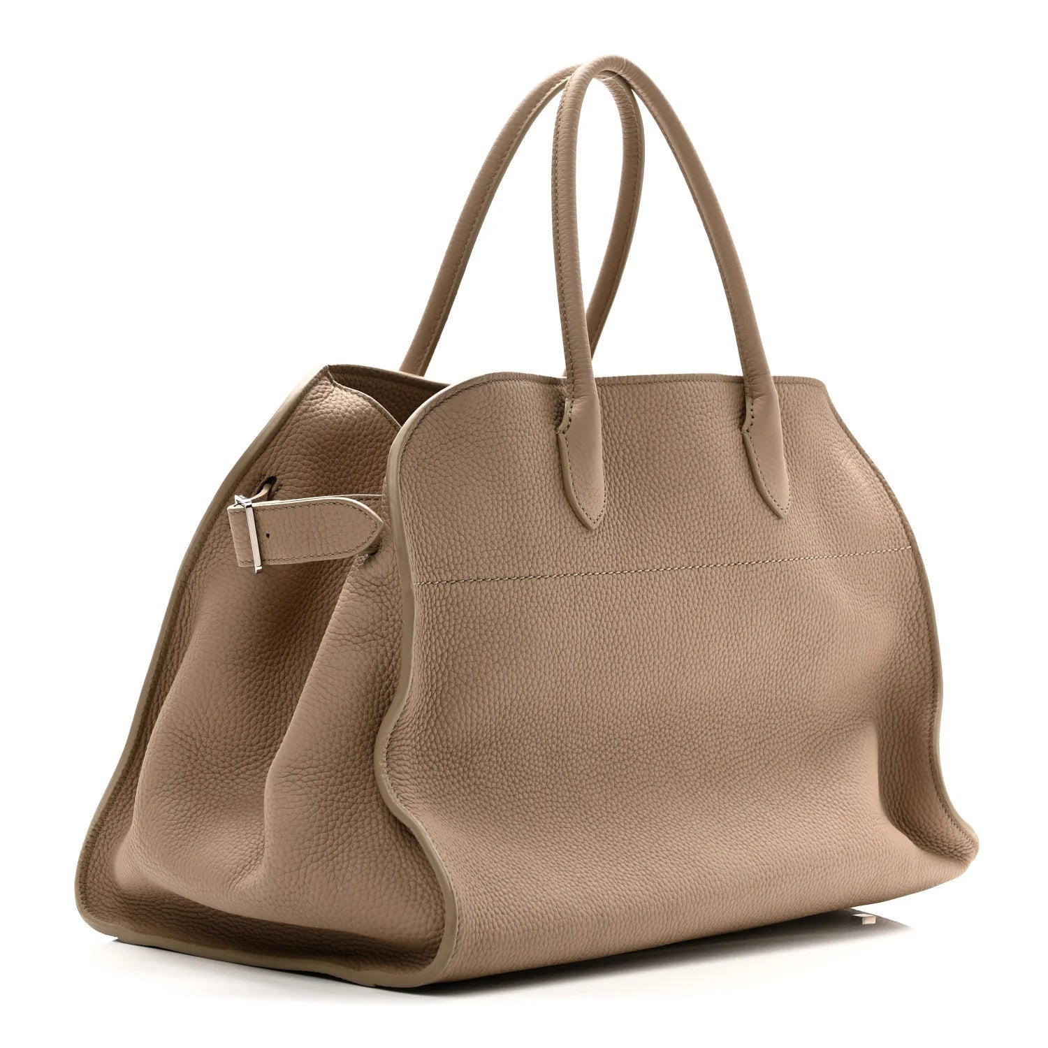 Matte Grained Calfskin Soft Margaux 15 Dark Taupe