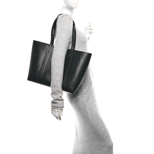 High Shine Grain Bayswater Tote Black