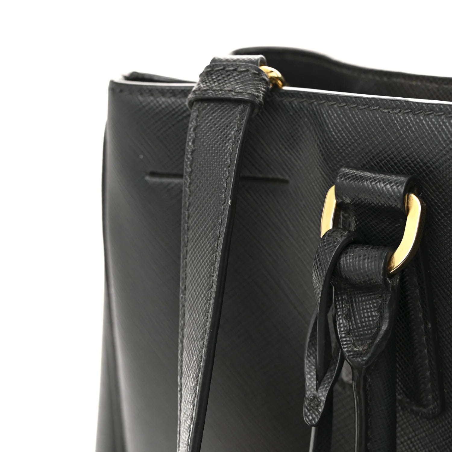 Saffiano Lux Medium Tote Black