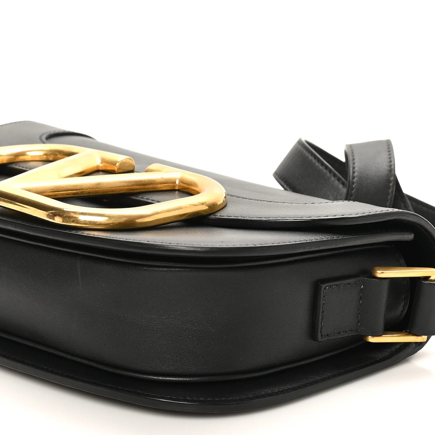 Smooth Calfskin Supervee Shoulder Bag Black