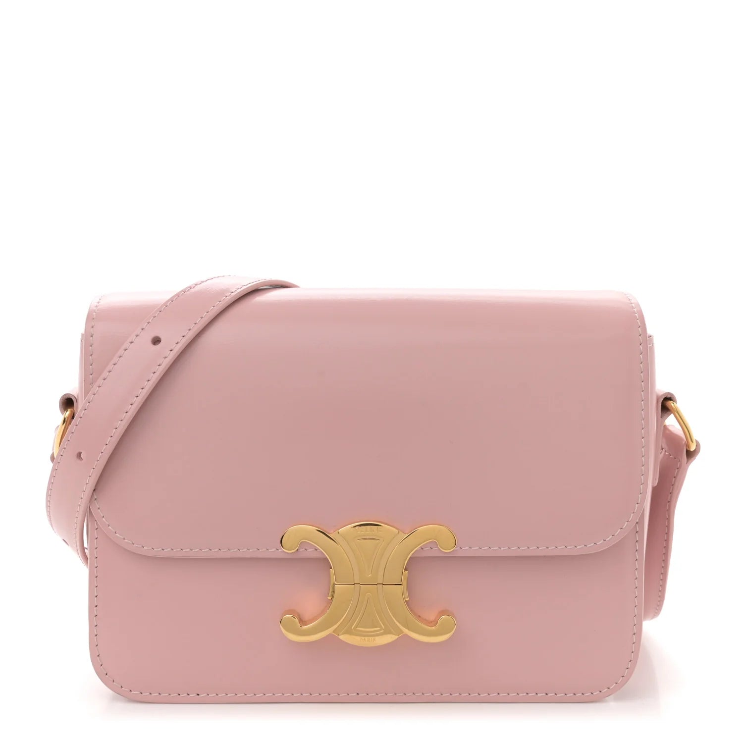 Shiny Calfskin Teen Triomphe Vintage Pink