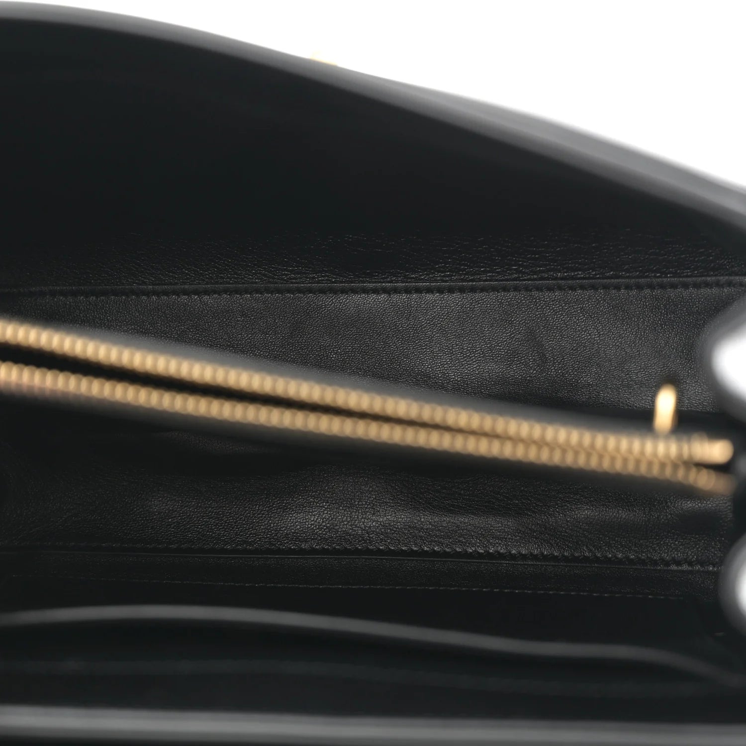 Satinated Calfskin Small 16 Top Handle Bag Black