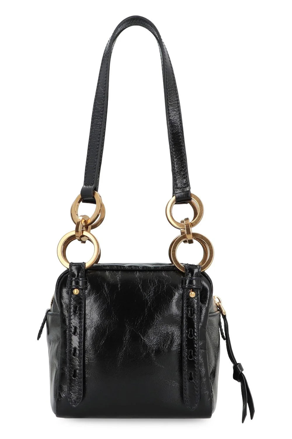 DANGLE LEATHER BOSTON BAG