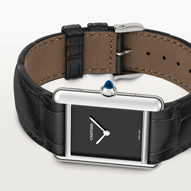 Unworn  Tank Must De , Stainless Steel, 32Mm X 27Mm, Ref# WSTA0072, Box and Papers