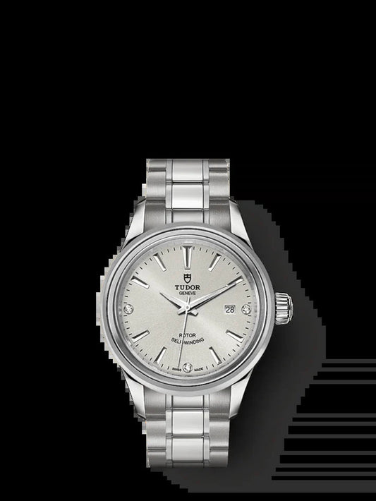 Style, Stainless Steel and Diamond-Set, 28Mm, Ref# M12100-0003